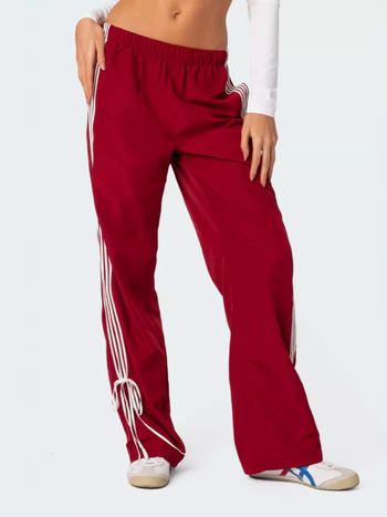 Tavaszi és őszi új amerikai utcai stílusú divatos csíkos, laza, lezser unisex niche nadrágok