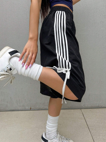 Tavaszi és őszi új amerikai utcai stílusú divatos csíkos, laza, lezser unisex niche nadrágok