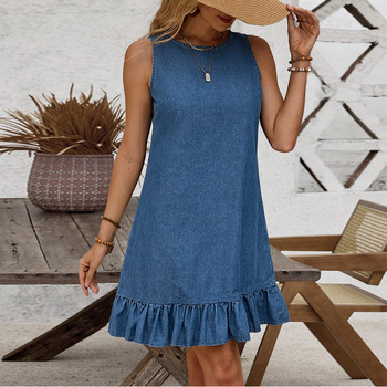 218587 Határokon átnyúló női ruházat Aliexpress Amazon Wish Független Állomás Új farmer ruha közvetlen gyári eladás