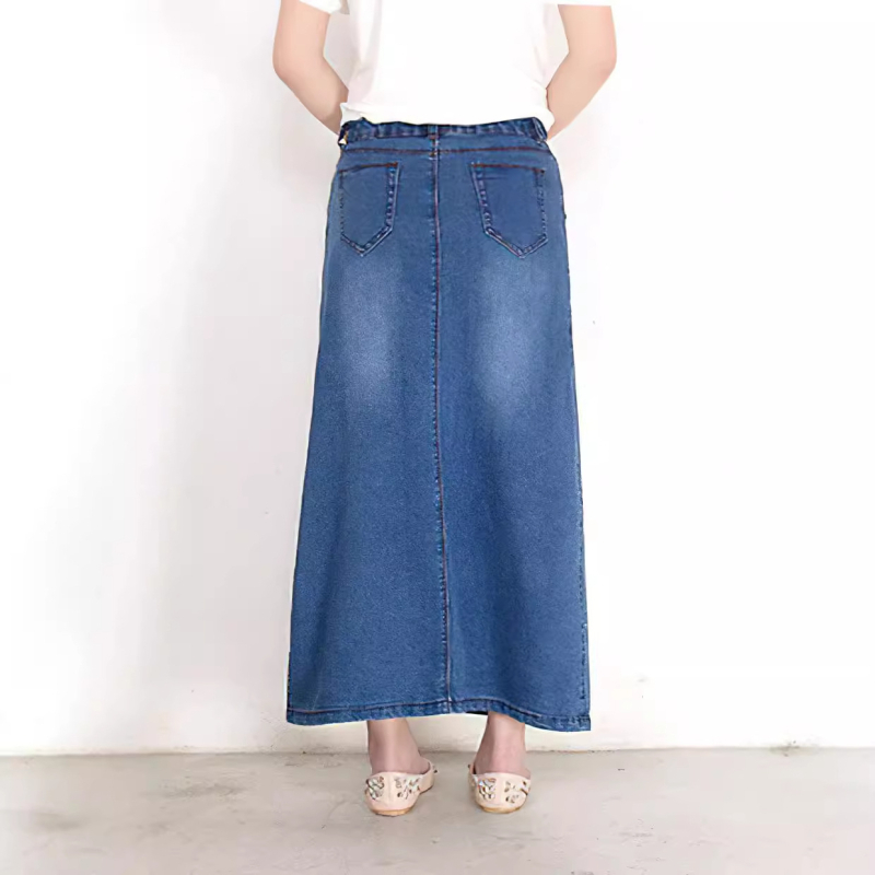 Határokon átnyúló HSF2856 Amazon európai és amerikai divattrendű, csípőre szabott, rugalmas, mindenhez illő farmerruhához