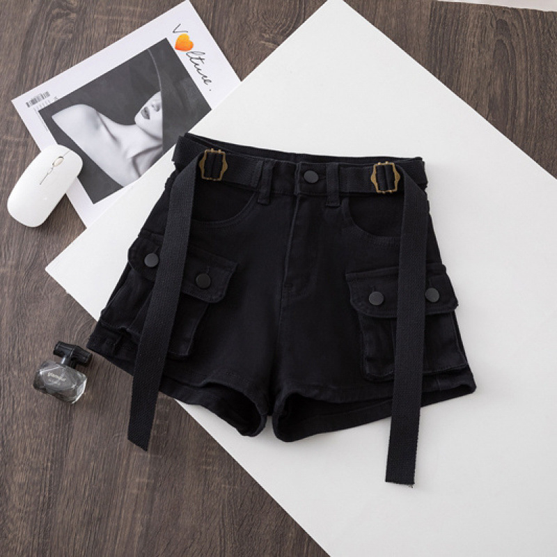 Ljetne radne traper hlačice za žene, Lisin isti stil, korejski stil, mršavljenje, visoki struk, plesne vruće hlačice, ultra kratke, mršavljenje, elastične, moderne