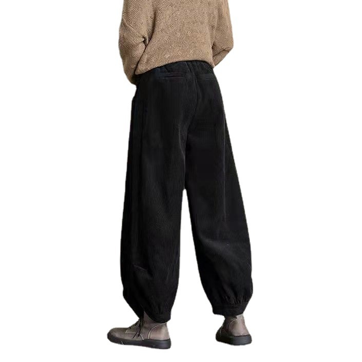 Eksportuojamos užsienio prekybos velveto „Torre Lantern“ plačios vaikiškos kelnės, 2022 m. pavasario, naujos, laisvos aksominės kelnės devynių aulinukų auluose