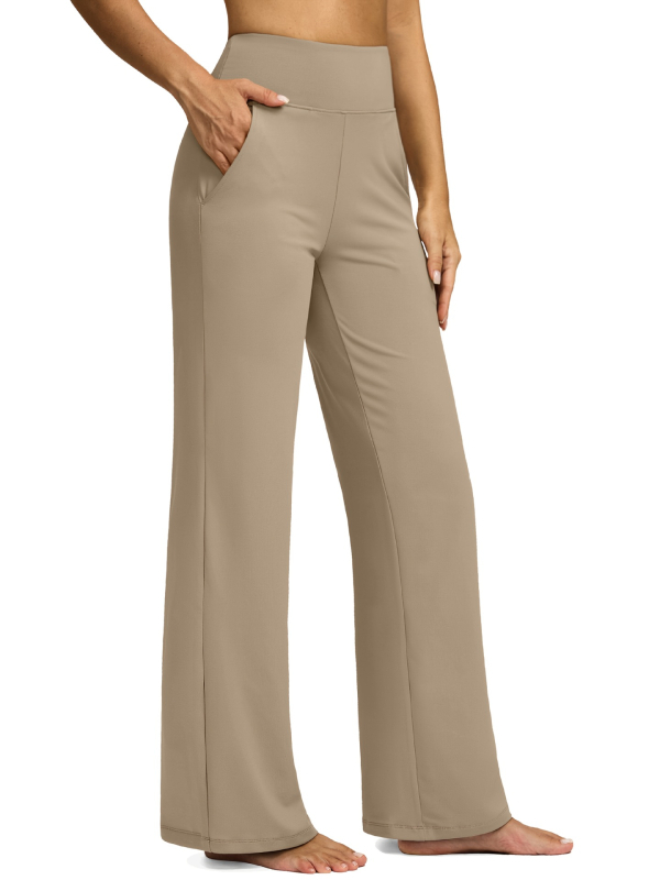 2025-ös, határokon átnyúló, új európai és amerikai női jóganadrág, széles szárú, zsebfedős, magas derékkal, rugalmas