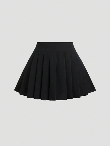 Κομψό και μοντέρνο μαύρο κοστούμι δύο τεμαχίων με πλισέ μίνι φούστα για γυναίκες από το Amazon, ευρωπαϊκής και αμερικανικής κατασκευής, σετ δύο τεμαχίων