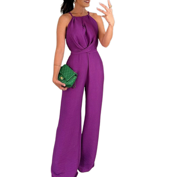 2025 Καλοκαιρινά Νέα Διασυνοριακά Γυναικεία Παντελόνια Εξωτερικού Εμπορίου με Κορδόνια, Μονόχρωμα, Αμάνικα, Σέξι, Στενή Εφαρμογή, για Γυναίκες, με Κορδόνια και Σχέδιο, για Ευρωπαϊκές και Αμερικανικές Συναλλαγές.