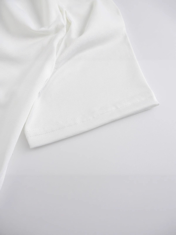 Európa és az Egyesült Államok határokon átnyúló külkereskedelmi kerek nyakú rövid ujjú, egymásra rakott masnimintás nyári új póló női ing