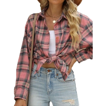 Spot Cross-Border Export női ruházat 2024 Amazon legkelendőbb Temu új alkalmi kockás ing felsőkabát