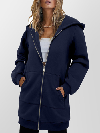 Határokon átnyúló robbanások külkereskedelmi pulóver raktáron Európában és az Egyesült Államokban Amazon határokon átnyúló kültéri őszi és téli hosszú cipzáras kapucnis pulóver