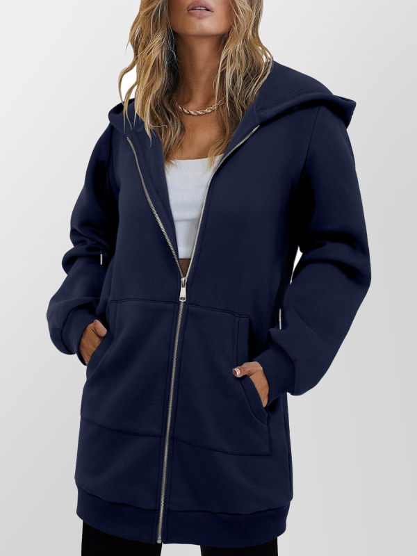 Határokon átnyúló robbanások külkereskedelmi pulóver raktáron Európában és az Egyesült Államokban Amazon határokon átnyúló kültéri őszi és téli hosszú cipzáras kapucnis pulóver