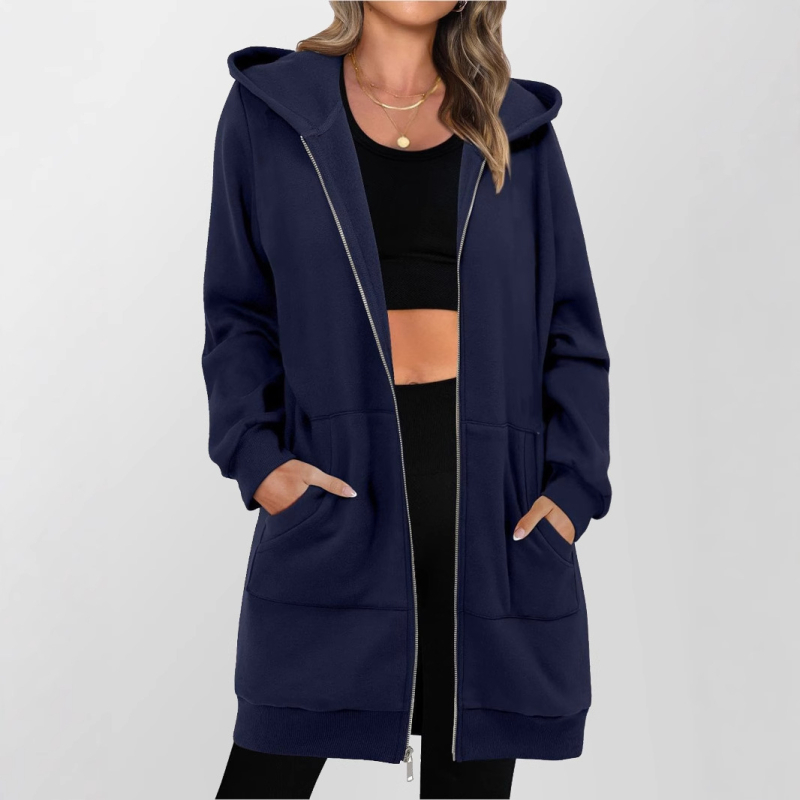 Határokon átnyúló robbanások külkereskedelmi pulóver raktáron Európában és az Egyesült Államokban Amazon határokon átnyúló kültéri őszi és téli hosszú cipzáras kapucnis pulóver