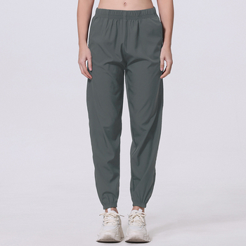 Дамски летни едноцветни дълги панталони с джобове, ежедневни, универсални, спортни, къси, джогери
