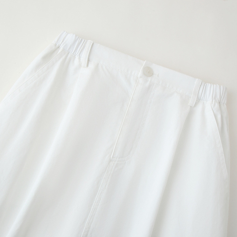 Nyári új érkezésű munkaruha, stresszes derékkal díszített szoknya, női lezser, minden mérkőzésre alkalmas, ingázós, laza dizájn, középhosszú szoknya