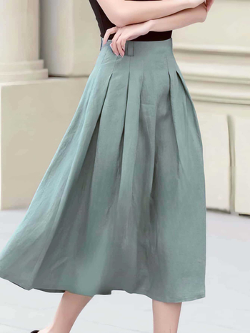 Νέα καλοκαιρινή διασυνοριακή γυναικεία φούστα Aliexpress Amazon Fashion 2025 σε μπλε χρώμα