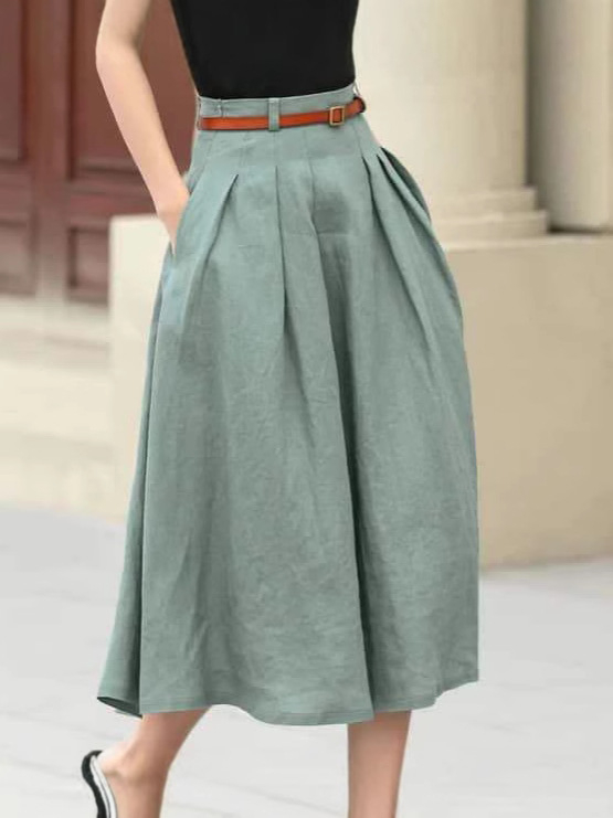 2025 új nyári, határokon átnyúló Aliexpress Amazon divatos női kék temperamentumos szoknya