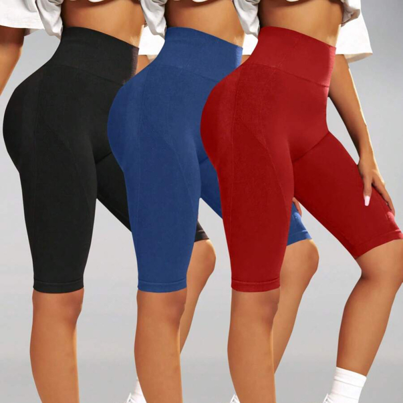 Moteriškos jogos kelnės su persikų spalvos klubų lavinimo, klubų pakėlimo, aukštu juosmeniu, pilvo raumenims skirtomis, elastingomis bėgimo treniruotėmis, greitai džiūstančiomis, aptemptomis sportinėmis kelnėmis.