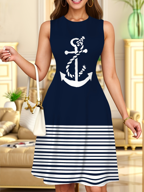 Amerikai határokon átnyúló 2025-ös új divattrend, kiváló minőségű, sportosan kényelmes, lélegző, kerek nyakú mellényruha