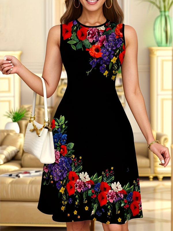 Amerikai határokon átnyúló 2025-ös új divattrend, kiváló minőségű, sportosan kényelmes, lélegző, kerek nyakú mellényruha