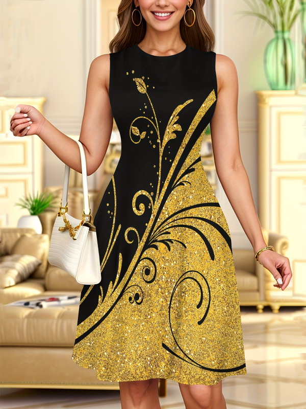 Amerikai határokon átnyúló 2025-ös új divattrend, kiváló minőségű, sportosan kényelmes, lélegző, kerek nyakú mellényruha