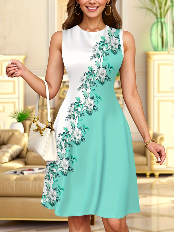 Amerikai határokon átnyúló 2025-ös új divattrend, kiváló minőségű, sportosan kényelmes, lélegző, kerek nyakú mellényruha