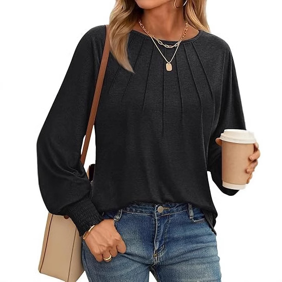 2024 Női Alkalmi Őszi Fűző Felsőruházat hosszú ujjú ing egyszínű ing divatos rakott fűző külső ing