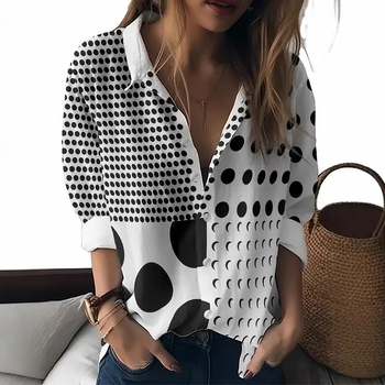 American Cross-Border 2025 új, lezser, sokoldalú, divatos, kiváló minőségű, csíkos, kockás női hosszú ujjú ing