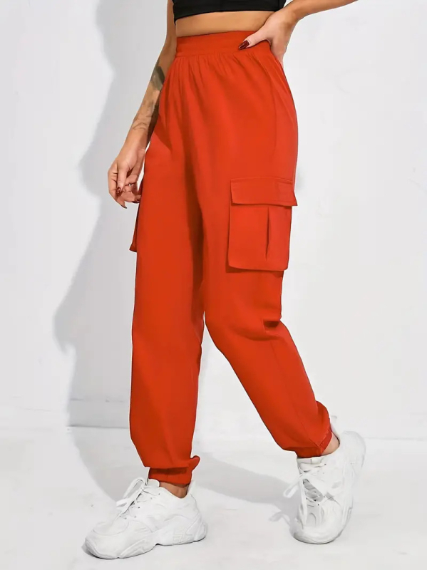 2024 Új Női Ruházat Európai és Amerikai Alkalmi Munkaruházat Laza Melegítőnadrágok Flap Zsebnadrággal