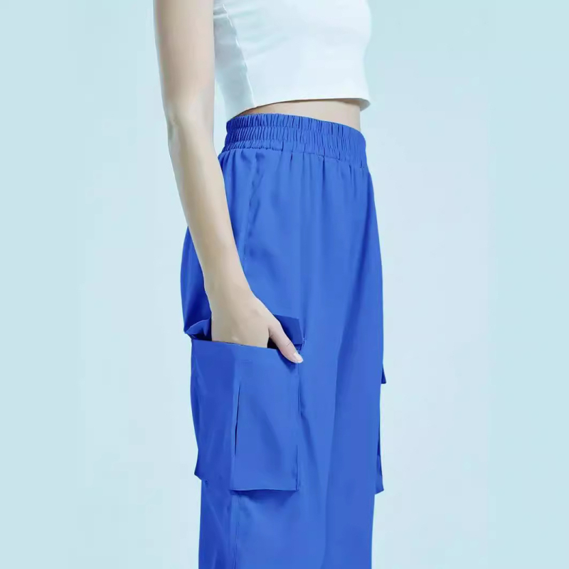 2024 Új Női Ruházat Európai és Amerikai Alkalmi Munkaruházat Laza Melegítőnadrágok Flap Zsebnadrággal