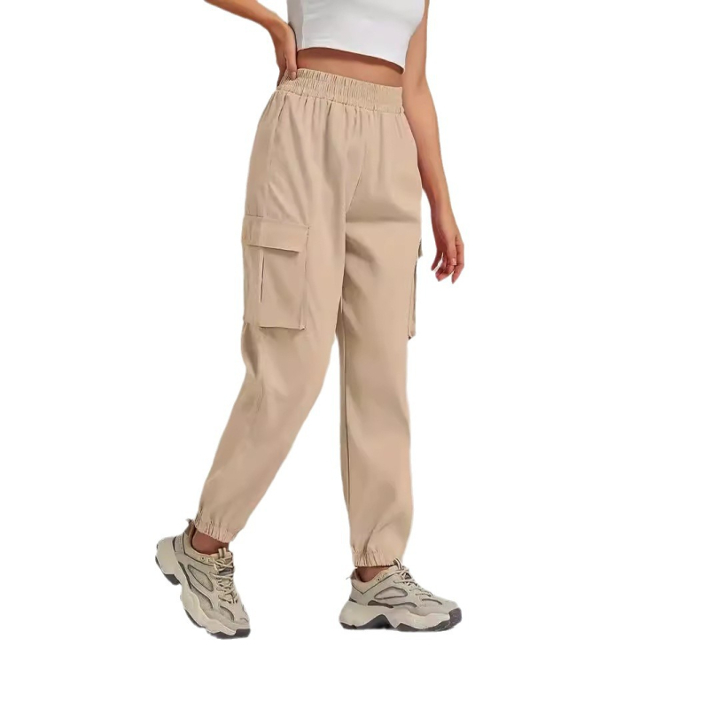 2024 Új Női Ruházat Európai és Amerikai Alkalmi Munkaruházat Laza Melegítőnadrágok Flap Zsebnadrággal