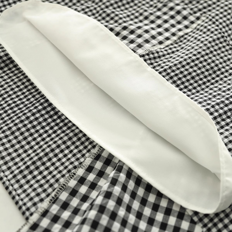 Nyári új stílusú szoknya Mori női kockás szoknya kicsi, friss kockás, A-vonalú, nagy lenge szoknya 34044