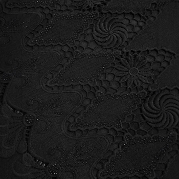 Γυναικεία καλοκαιρινή φούστα με καυτό τελείωμα και κοψίματα, ψηλόμεση δαντελένια φούστα σε γραμμή Α, πλεκτή φούστα σε μεσαίο μήκος, μαύρη