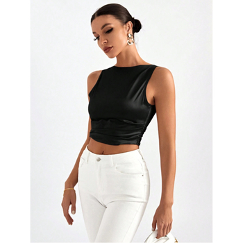 Határokon átnyúló, 2024-es európai és amerikai Privé női hát nélküli ujjatlan ing csipkével