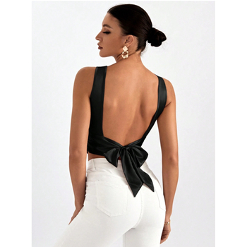 Határokon átnyúló, 2024-es európai és amerikai Privé női hát nélküli ujjatlan ing csipkével