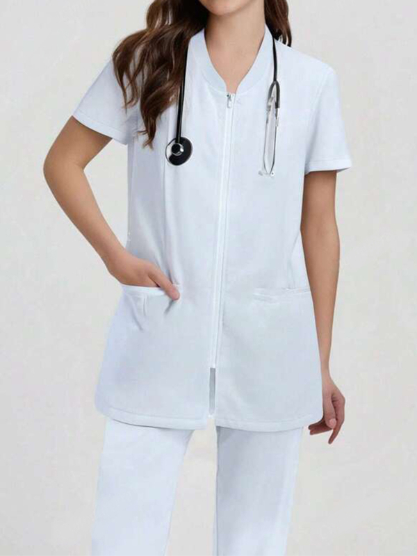 Guangzhou New Summer Women`s Clothing Suit cu mânecă scurtă pentru femei Slim Fashion Set din două piese Îmbrăcăminte medicală Special Work Wear