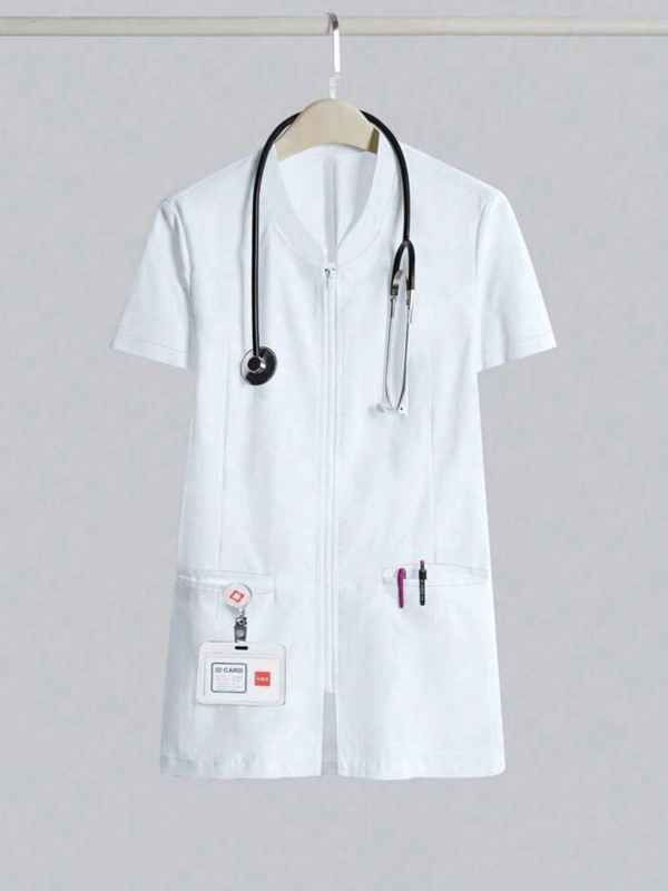 Guangzhou New Summer Women`s Clothing Suit cu mânecă scurtă pentru femei Slim Fashion Set din două piese Îmbrăcăminte medicală Special Work Wear