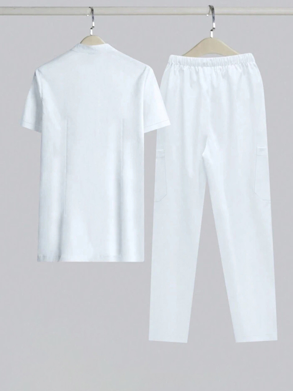 Guangzhou New Summer Women`s Clothing Suit cu mânecă scurtă pentru femei Slim Fashion Set din două piese Îmbrăcăminte medicală Special Work Wear