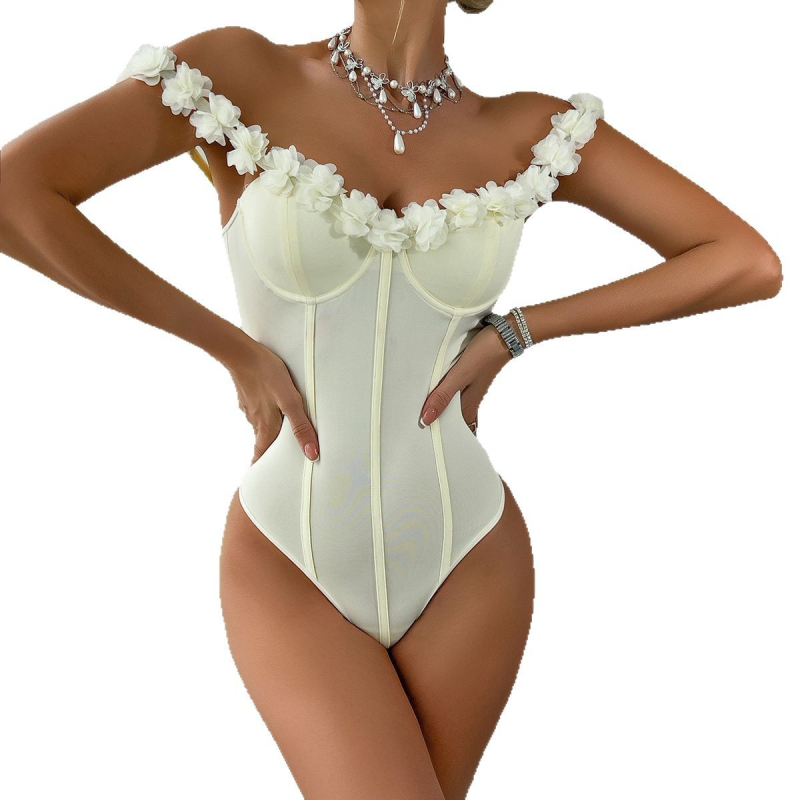 Határokon átnyúló európai és amerikai Amazon határokon átnyúló sztereó virágos egyvállas szexi szexi tiszta vágy jumpsuit 70210