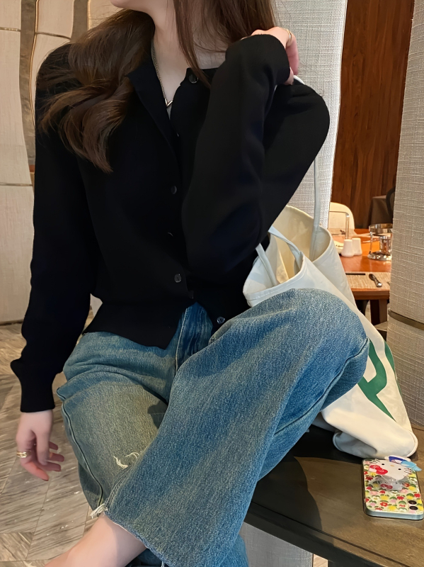 2025-ös, határokon átnyúló, új európai és amerikai egyszínű, gombos kardigán, elegáns hosszú ujjú, határokon átnyúló dropshipping