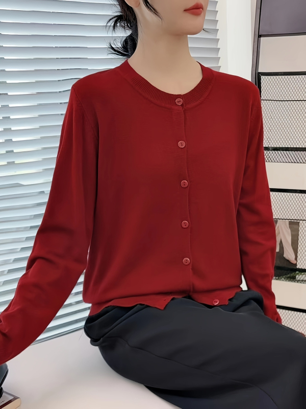 2025-ös, határokon átnyúló, új európai és amerikai egyszínű, gombos kardigán, elegáns hosszú ujjú, határokon átnyúló dropshipping