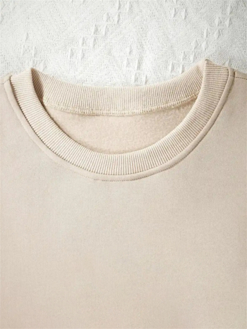 Női kaliforniai grafikás kapucnis pulóver - Vintage 1989 Palm Springs betűmintás, puha szürke kerek nyakú