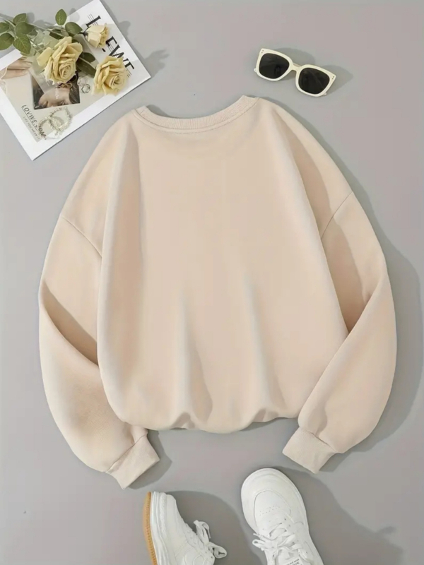 Női kaliforniai grafikás kapucnis pulóver - Vintage 1989 Palm Springs betűmintás, puha szürke kerek nyakú