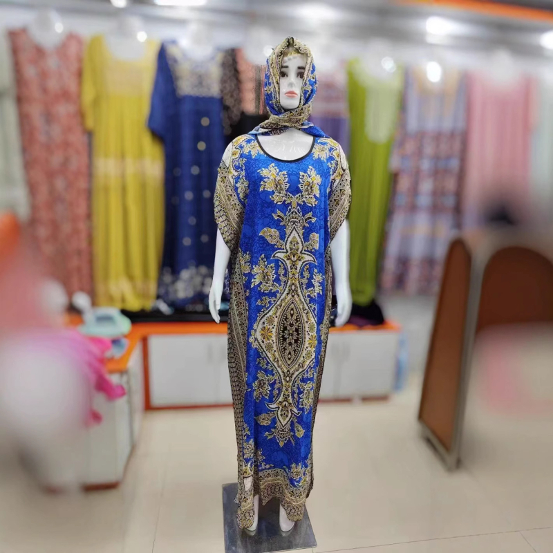 2025 Prekogranična europska i američka nova ženska printana suknja velike veličine, široka okrugla vratna haljina Missi za odmor na moru