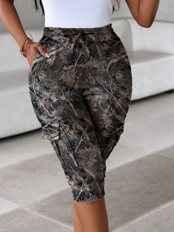 2025-ös nyári lezser divatos európai és amerikai népszerű női lezser nadrág, többzsebes, rövidített nadrág gyártó