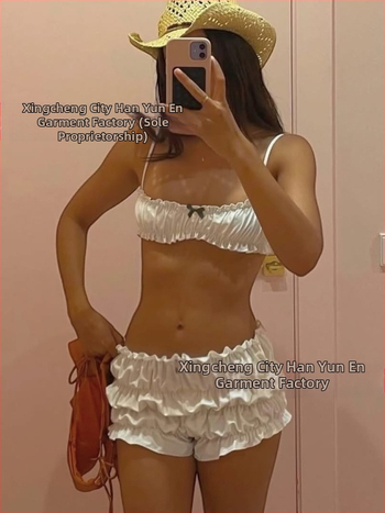 Uus ühevärviline Spice Girlsi ujumistrikoo, naistele mõeldud seksikas topp, kõrge vöökohaga plisseeritud bokserid