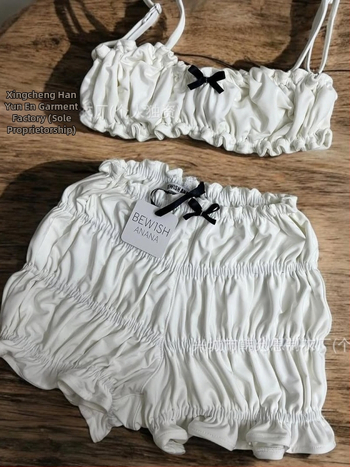 Uus ühevärviline Spice Girlsi ujumistrikoo, naistele mõeldud seksikas topp, kõrge vöökohaga plisseeritud bokserid