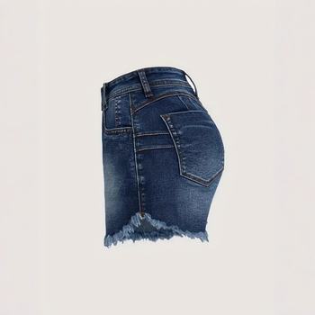 Magas derekú farmer rövidnadrág nőknek Európában és az Egyesült Államokban, határokon átnyúló Amazon női csípő farmer beszerzési gyártók raktáron Délkelet-Ázsiában