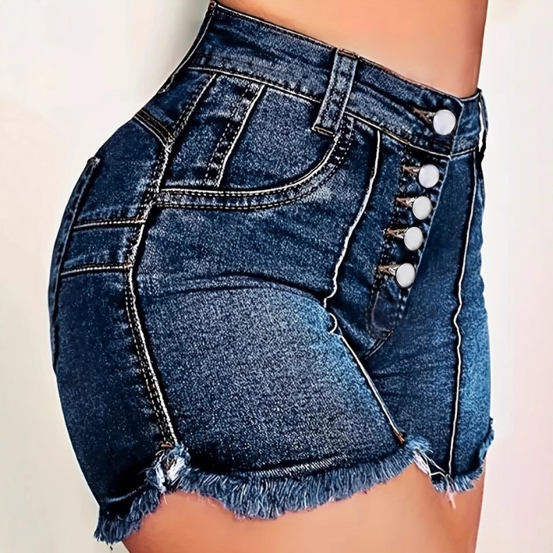 Magas derekú farmer rövidnadrág nőknek Európában és az Egyesült Államokban, határokon átnyúló Amazon női csípő farmer beszerzési gyártók raktáron Délkelet-Ázsiában