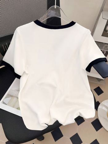 Naiste pluss-suuruses suvine lühikeste varrukatega ümara kaelusega vabaaja T-särk 3D lillekaunistusega graafilise mustriga T-särk