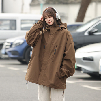 24-7814 Γυναικείο Ανδρικό Μπουφάν Άνοιξη και Φθινόπωρο 2024 Νέο Ριχτό, Αντιανεμικό, Αδιάβροχο, Καθημερινό, Μοντέρνο