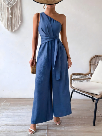 2025-ös, határokon átnyúló, új európai és amerikai stílusú elegáns, egyvállas overál masnival