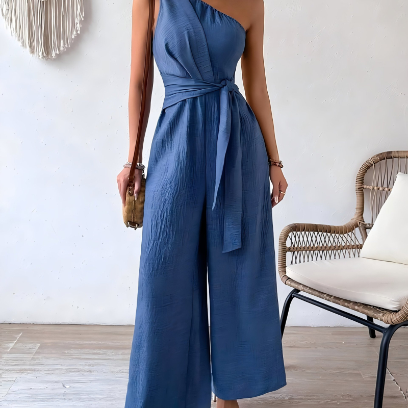 2025-ös, határokon átnyúló, új európai és amerikai stílusú elegáns, egyvállas overál masnival